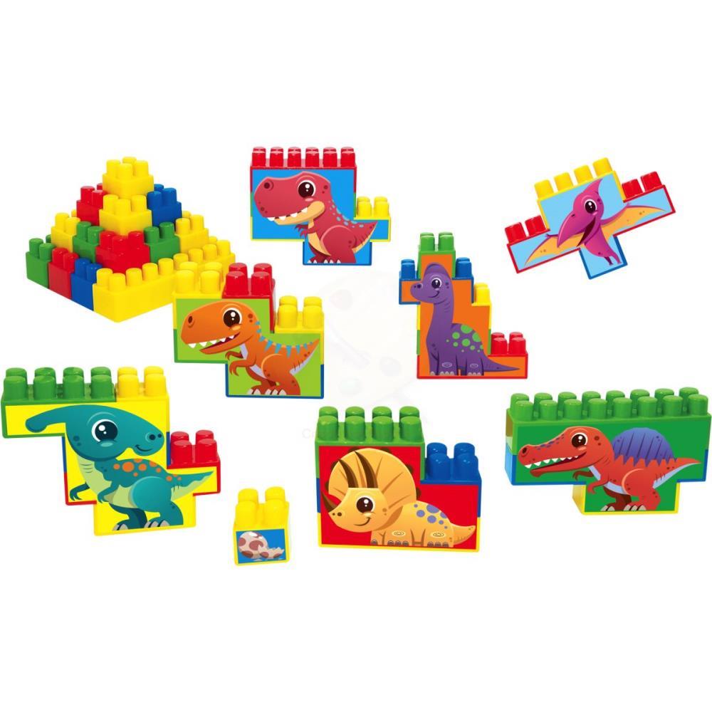 BRINQUEDO PARA MONTAR MONTANDO PARQUE DINOSSAUROS48P GGB PLAST UNIDADE