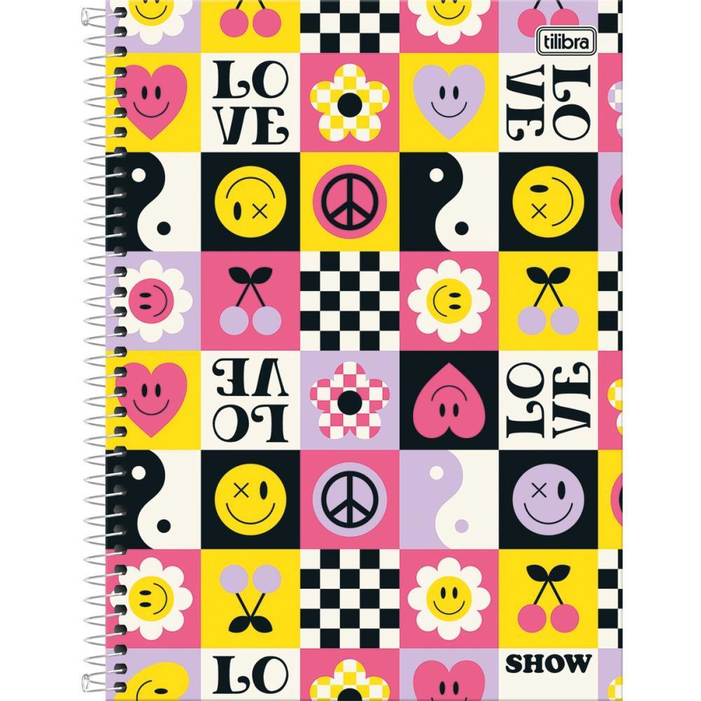 CADERNO 01X1 CAPA DURA SHOW 80FLS. FEMININO TILIBRA PCT.C/04