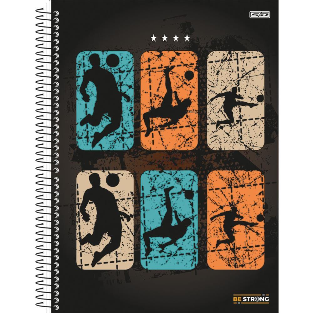 CADERNO 10X1 CAPA DURA BE STRONG 160F SD INOVACOES PCT.C/04