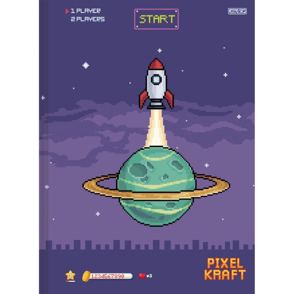 CADERNO BROCHURAO CAPA DURA PIXEL KRAFT 80F SD INOVACOES PCT.C/05