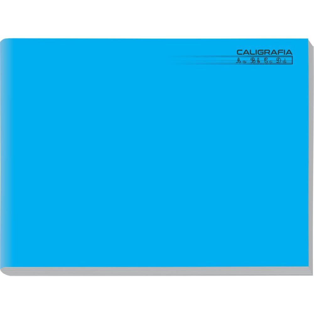CADERNO CALIGRAFIA CAPA DURA LISO 48F 1/4 BROCH.HORIZ.AZUL TAMOIO PCT.C/05