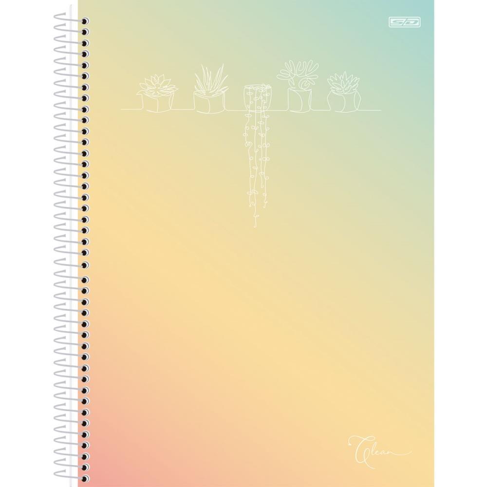 CADERNO ESPIRAL 1/4 CAPA DURA CLEAN 80F SD INOVACOES PCT.C/10