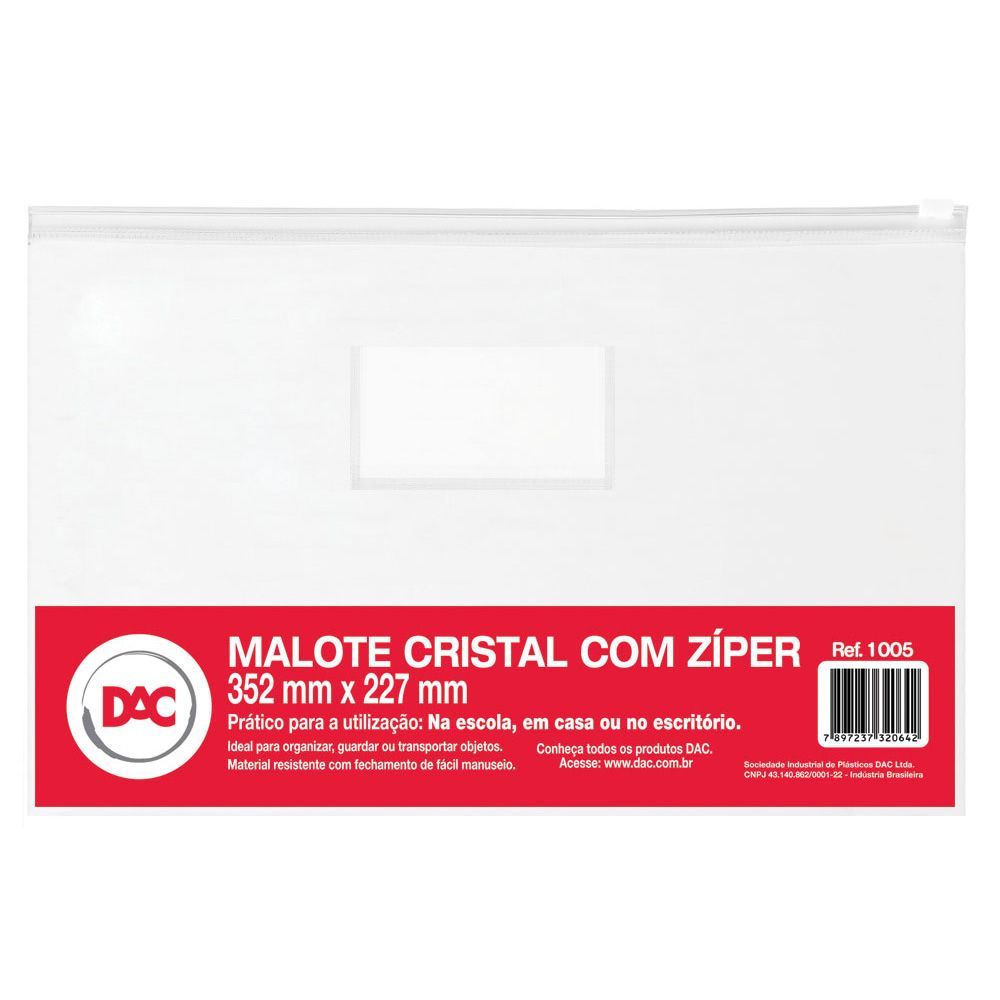 Pasta C/ Ziper 1005 Dac Cristal