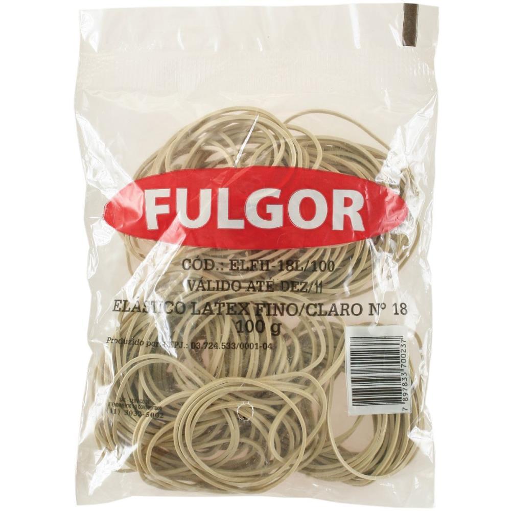 ELASTICO LATEX FINO/CLARO N.18 100GRS FULGOR PACOTE