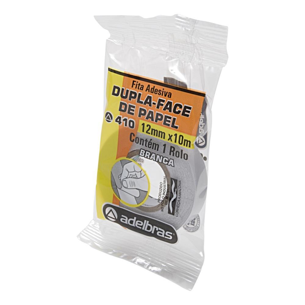FITA DUPLA FACE FLOW-PACK 12MMX10MTS. ADELBRAS UNIDADE