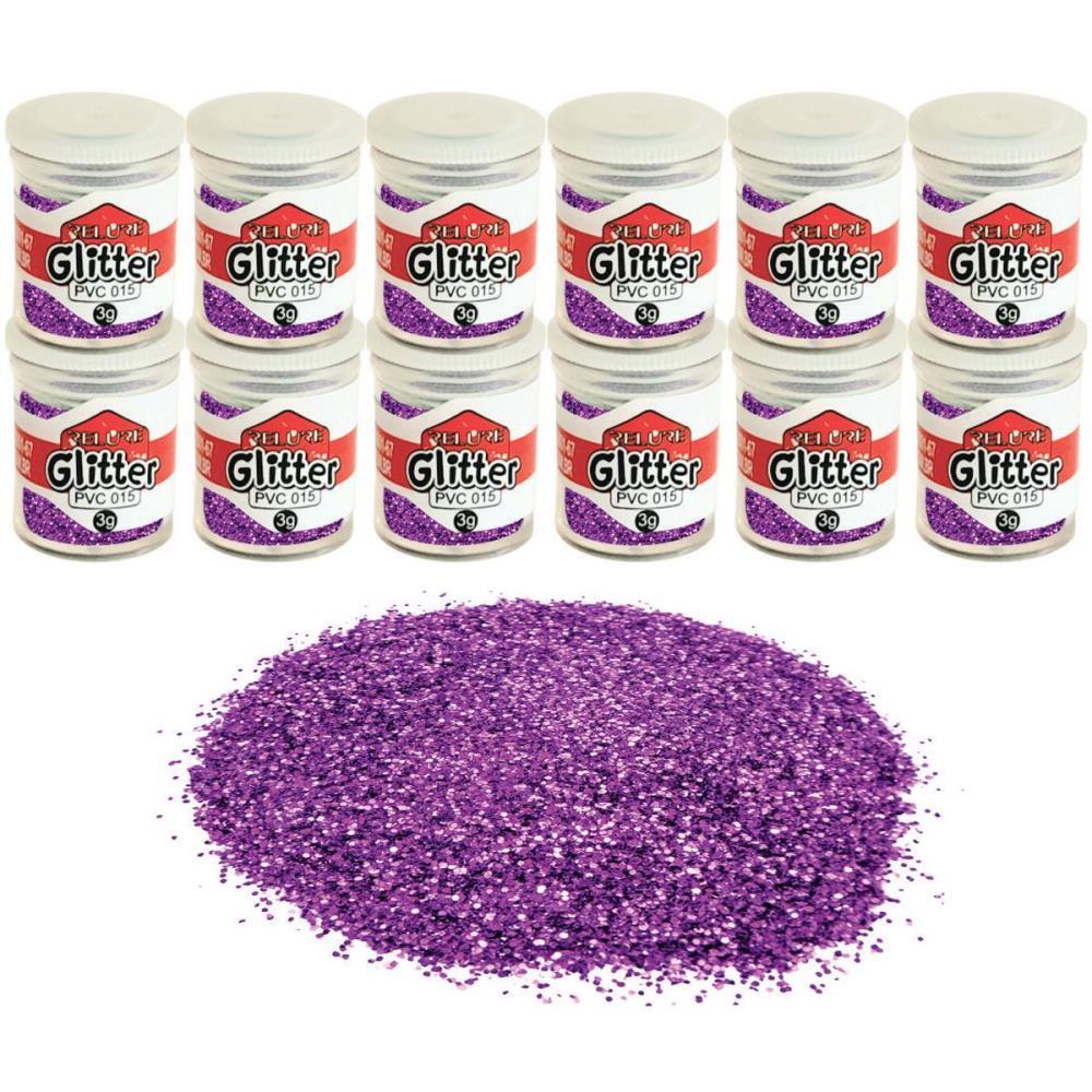 GLITTER PVC ROXO POTES 3G. HONEY PCT.C/12
