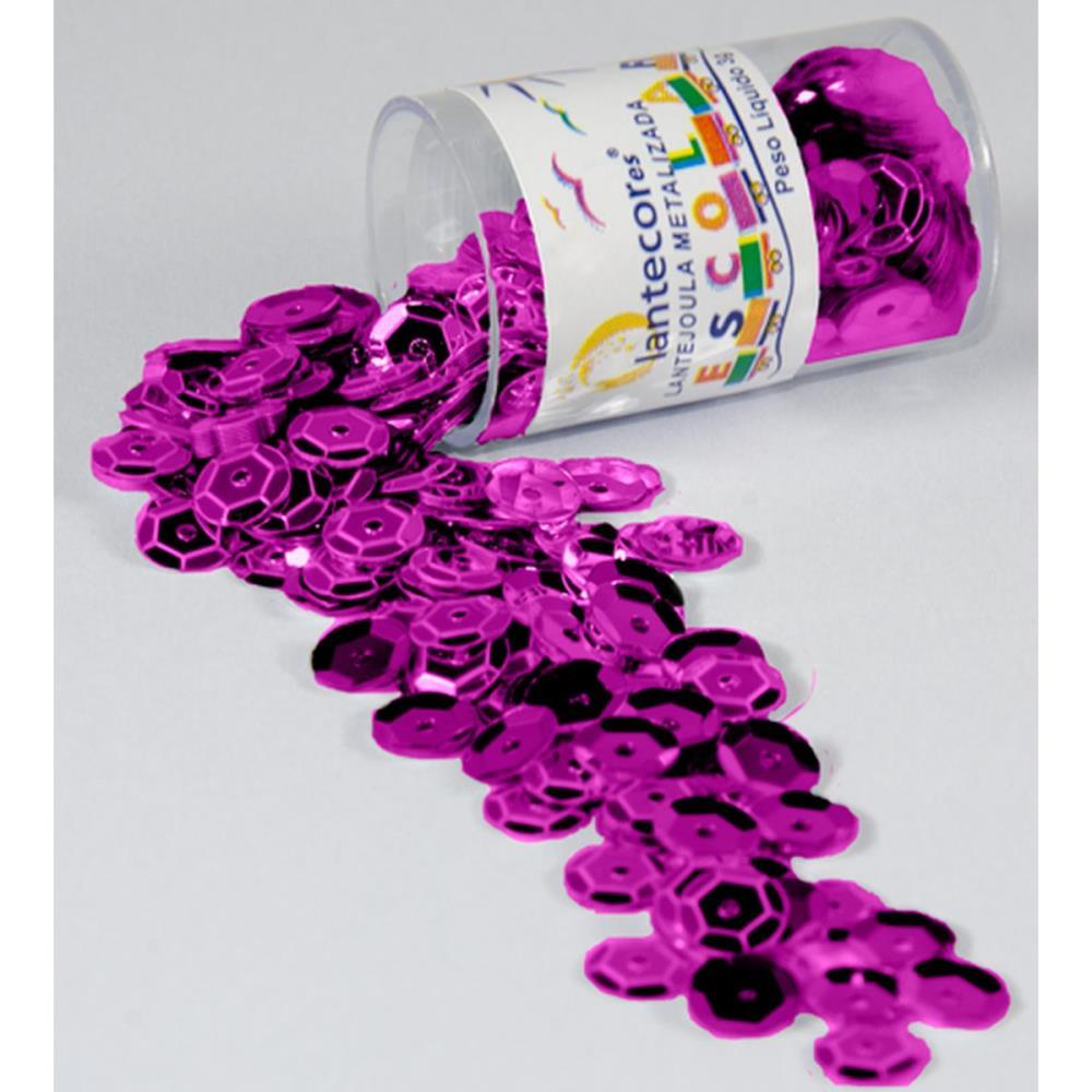 LANTEJOULA METALIZADA PINK 10MM. POTES 2G. LANTECOR PCT.C/12