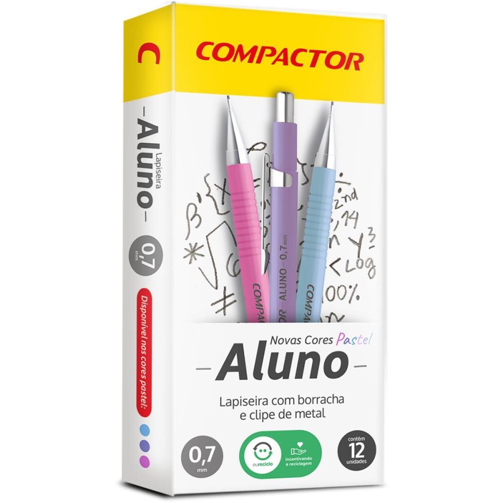 LAPISEIRA 0.7MM ALUNO PASTEL 3 CORES SORTIDAS COMPACTOR CX.C/12