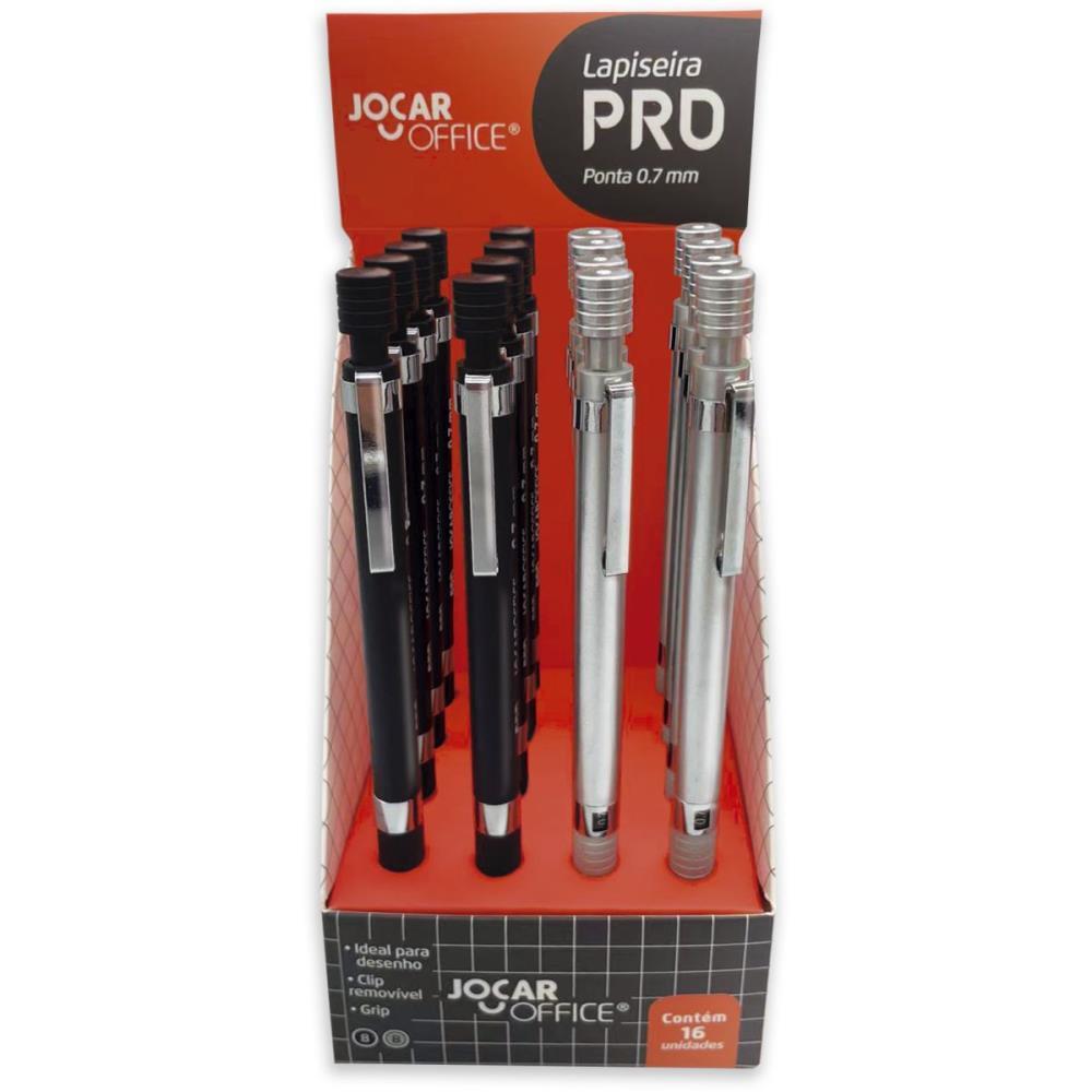 LAPISEIRA 0.7MM JOCAR PRO METAL C/GRAFITE 2COR LEONORA DP.C/16