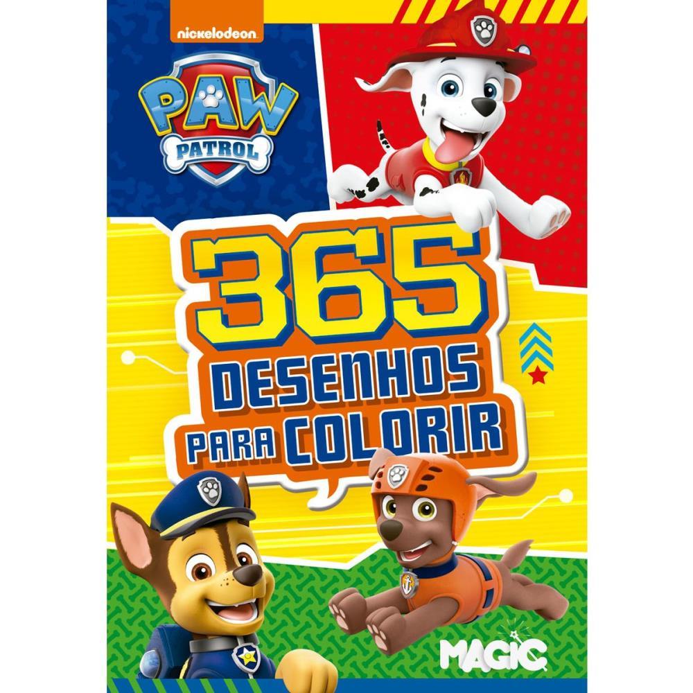 LIVRO INFANTIL COLORIR 365 DESENHOS PATRULHA CANINA MAGIC KIDS UNIDADE