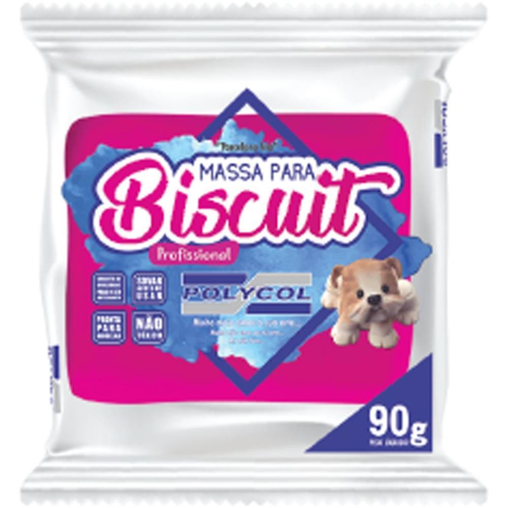MASSA DE PORCELANA FRIA BISCUIT 90G PINK POLYCOL CX.C/12