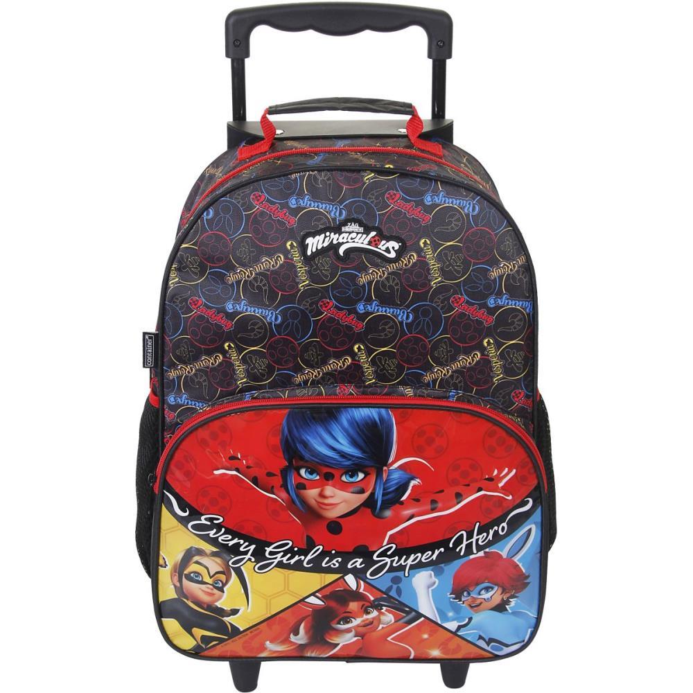 MOCHILA INFANTIL COM RODINHA MIRACULOUS MAX G DERMIWIL UNIDADE