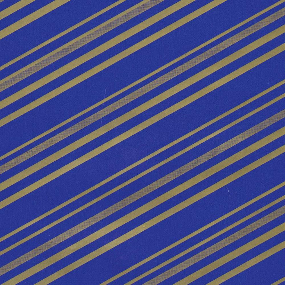 PAPEL PRESENTE BOBINA COUCHE 40CM. MOD.319 LISTRADO AZ/OURO GESSELE BO-100MTS