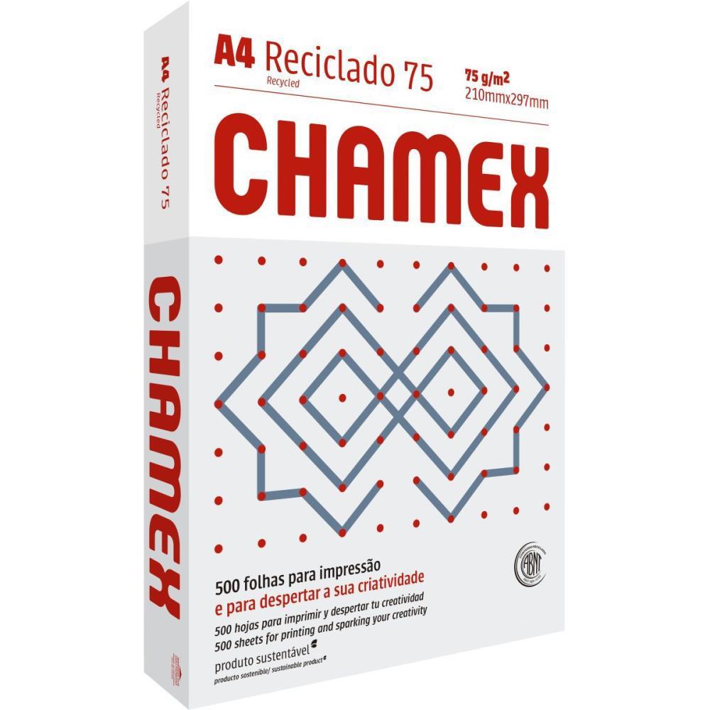 PAPEL SULFITE A4 RECICLADO CHAMEX ECO 75G 10 PCTX500 FLS INTERNATIONAL PAPER CAIXA