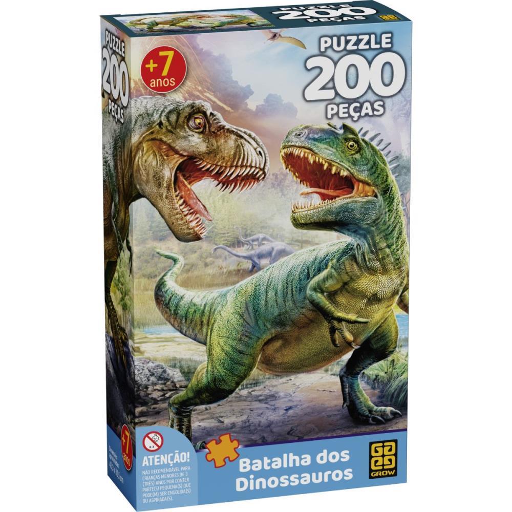 QUEBRA-CABECA CARTONADO BATALHA DOS DINOSSAUROS 200PCS GROW UNIDADE