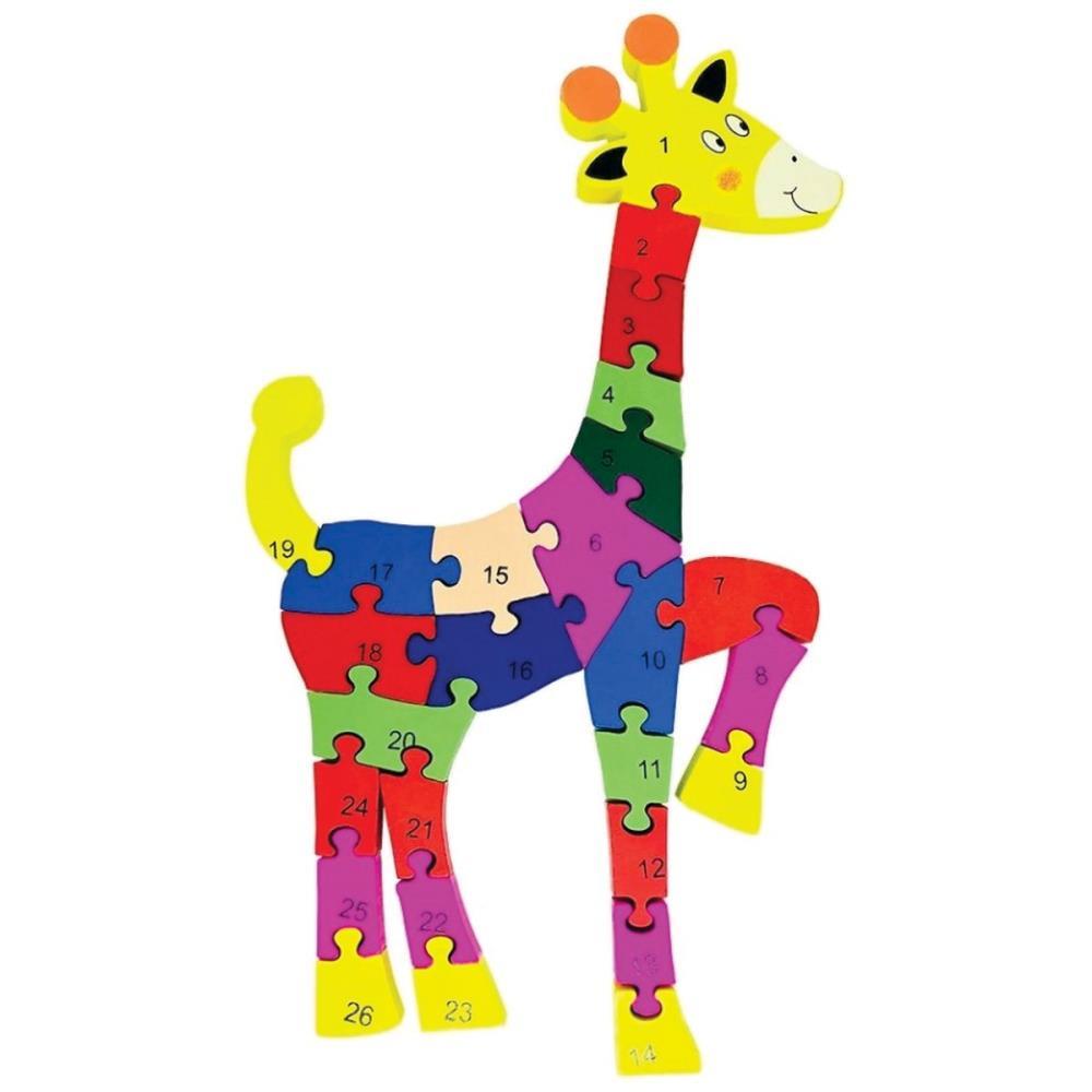 QUEBRA-CABECA MADEIRA GIRAFA 26 PECAS TOY MIX UNIDADE