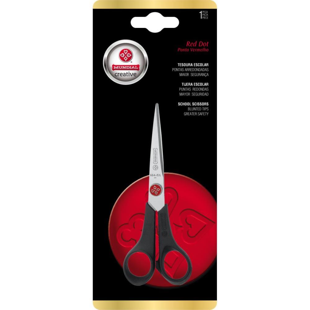 TESOURA HOBBY PONTO VERMELHO 7 1/2POL MUNDIAL UNIDADE