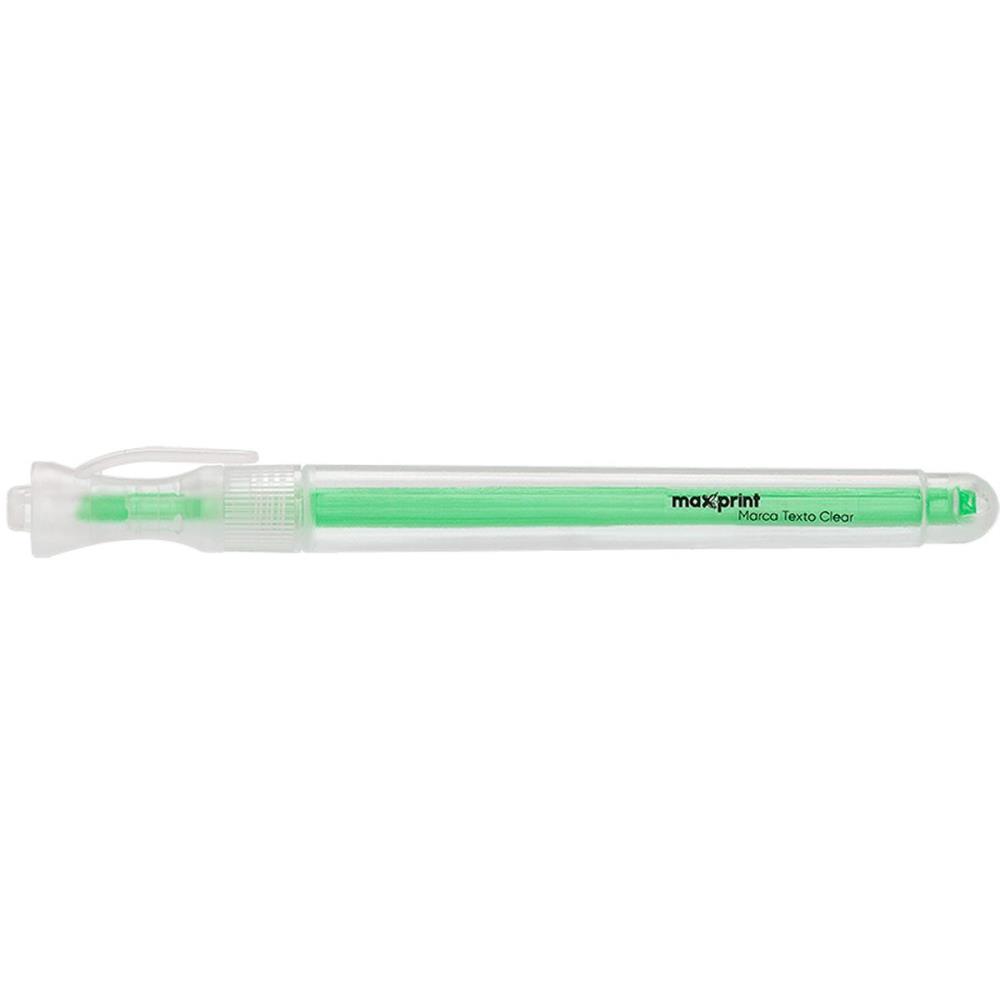 CANETA MARCA TEXTO CLEAR VERDE MAXPRINT CX.C/12