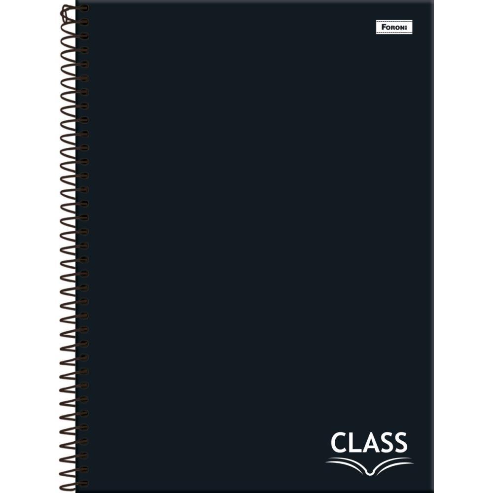 CADERNO 01X1 CAPA DURA CLASS PRETO 80F FORONI PCT.C/04