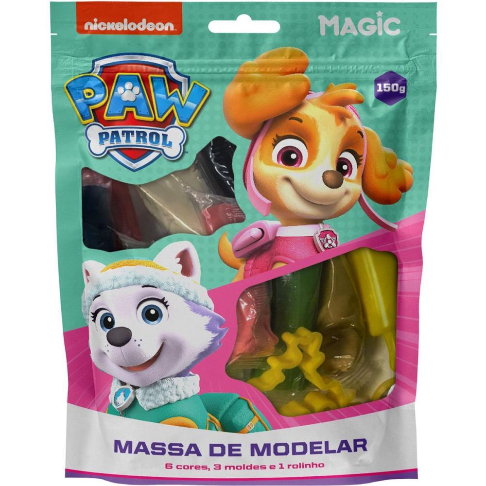 MASSA PARA MODELAR CRIATIVA P. CANINA SKYE 150G 6CORES 3MO MAGIC KIDS UNIDADE