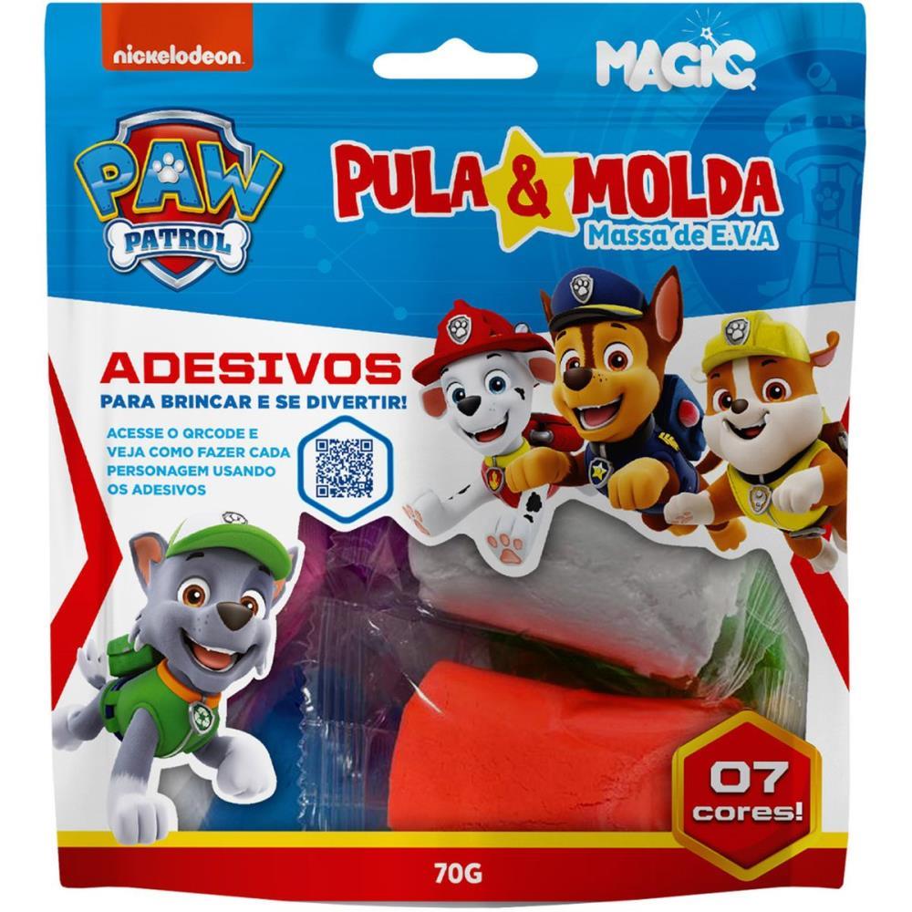 MASSA PARA MODELAR CRIATIVA PULA E MOLDA 70G CHASE 7CORES MAGIC KIDS UNIDADE