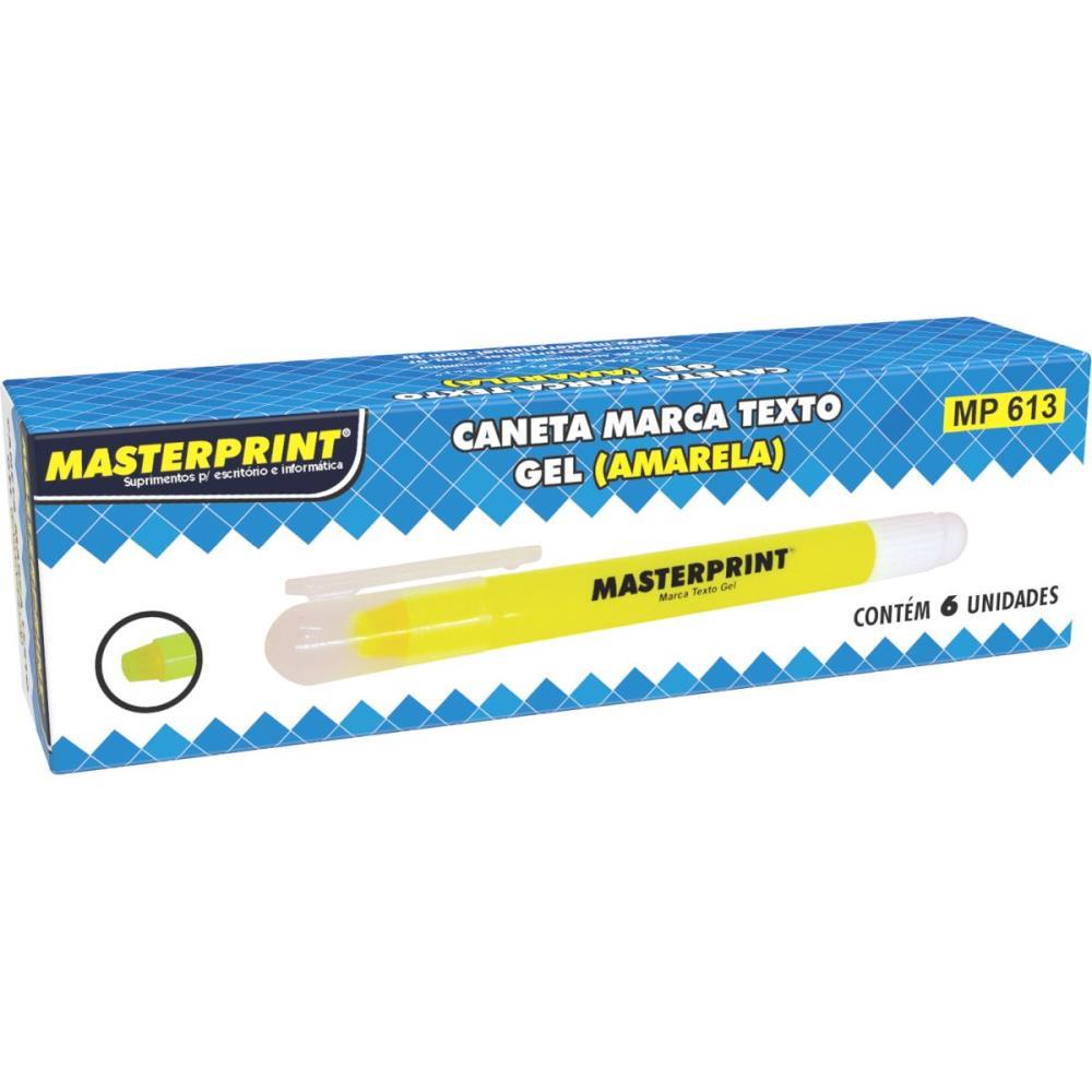 CANETA MARCA TEXTO GEL MP 613 AMARELA MASTERPRINT CX.C/06