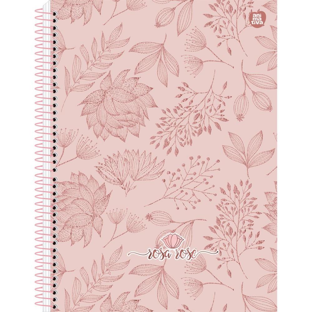 CADERNO 15X1 CAPA DURA ROSA ROSE 240F SD/ANIMATIVA PCT.C/02