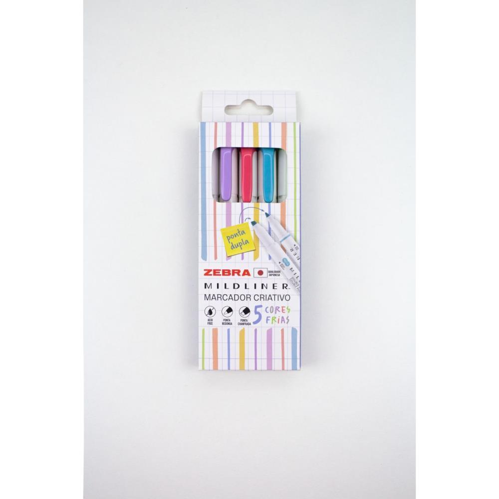 CANETA MARCA TEXTO MILDLINER 5 CORES FRIAS NEWPEN ESTOJO