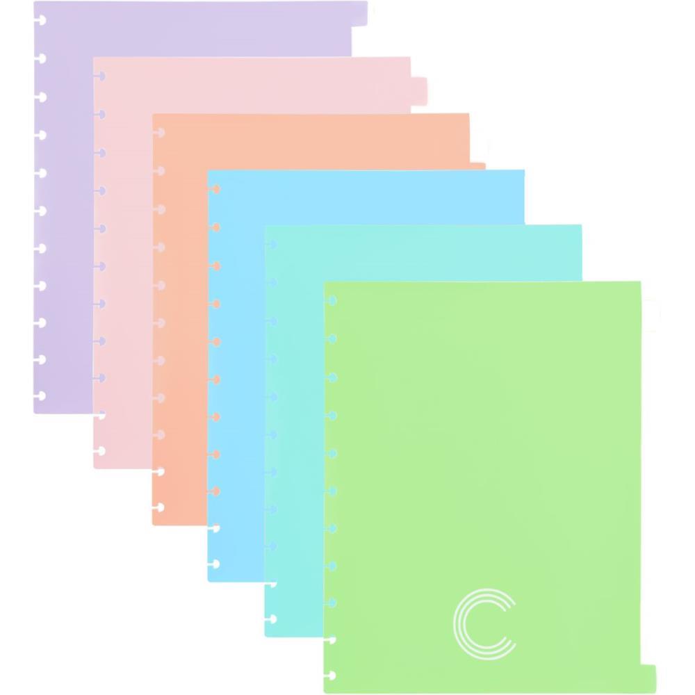 CADERNO INTELIGENTE DIVISORIAS GRANDE 6 MATERIAS COLORS CADERNO INTELIGENTE PACOTE
