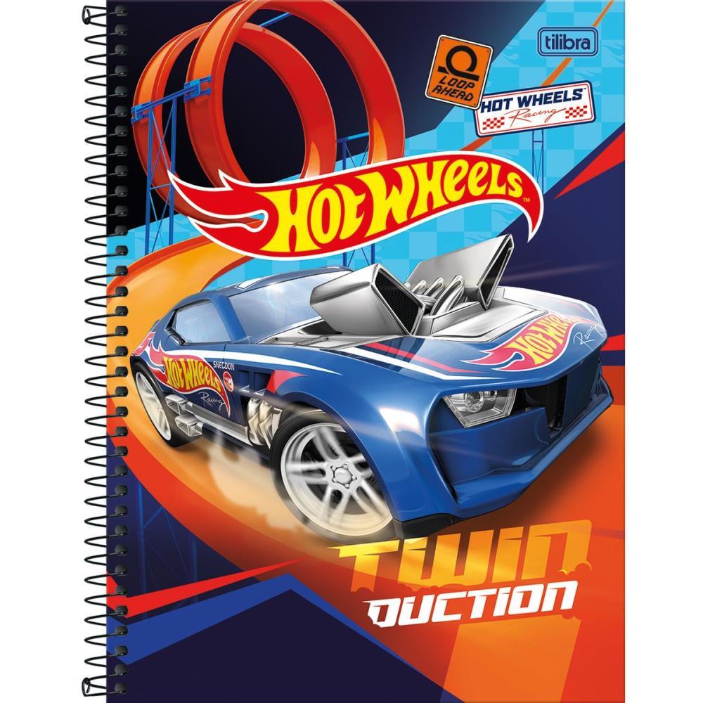 CADERNO 01X1 CAPA DURA HOT WHEELS 80FLS. TILIBRA UNIDADE