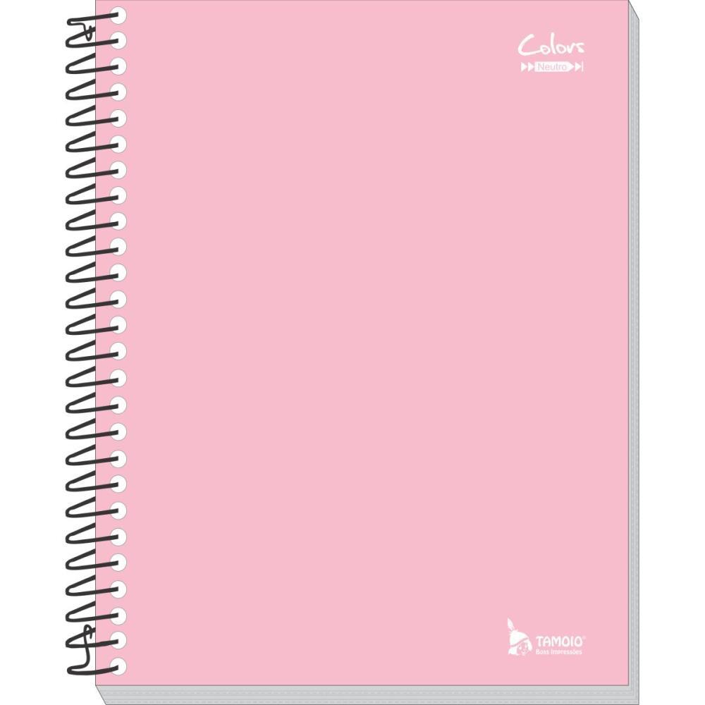 CADERNO 10X1 CAPA DURA NEUTRO ROSA 200 FOLHAS TAMOIO UNIDADE