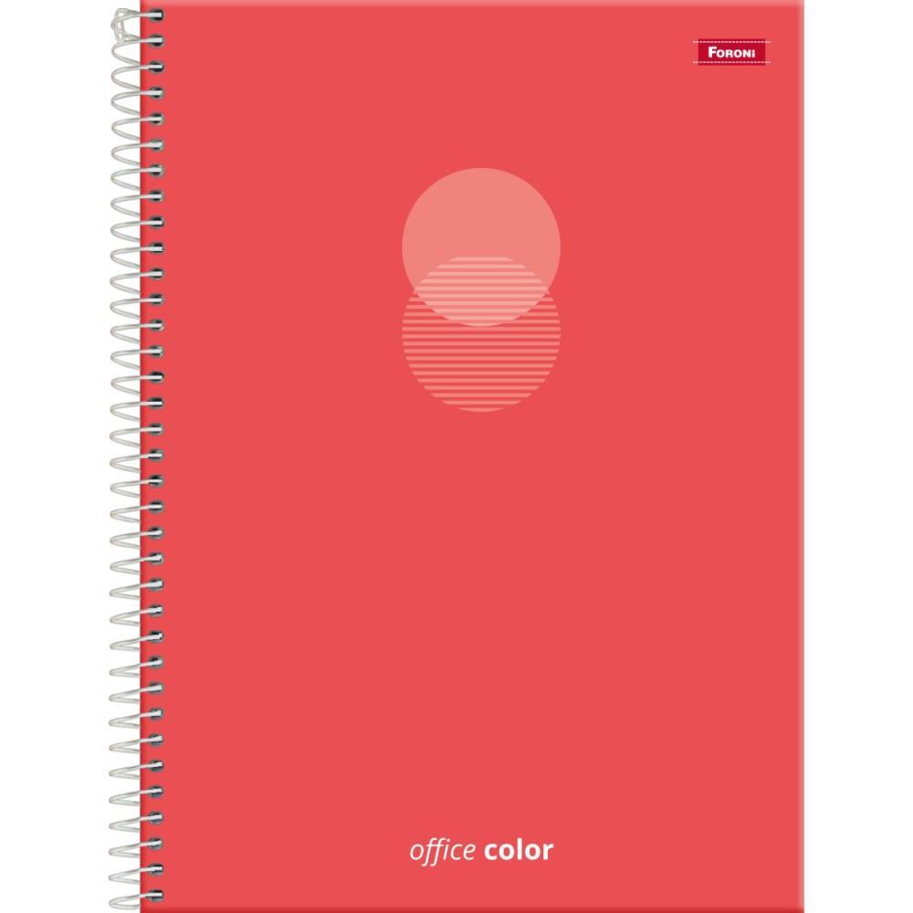 CADERNO 10X1 CAPA DURA OFFICE COLOR 160F FORONI UNIDADE