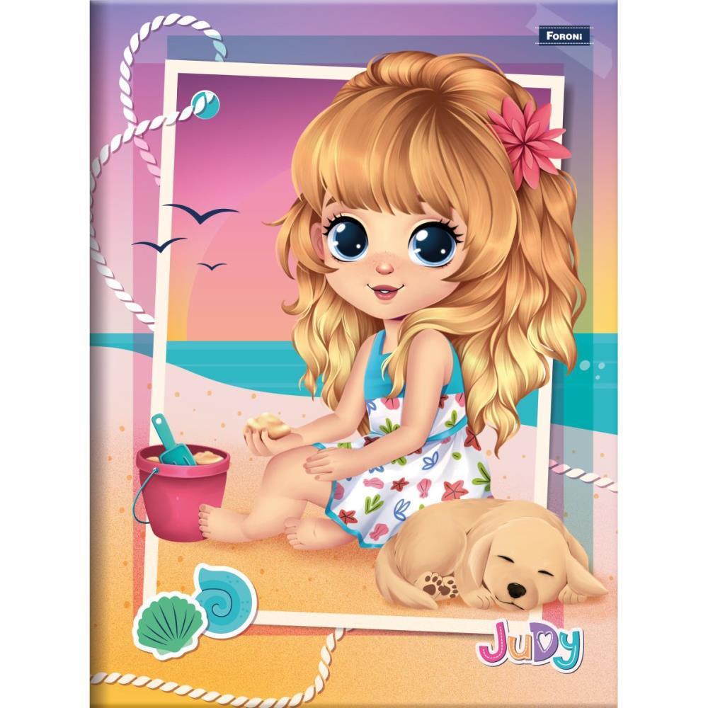CADERNO BROCHURAO CAPA DURA JUDY 80FLS. FORONI UNIDADE