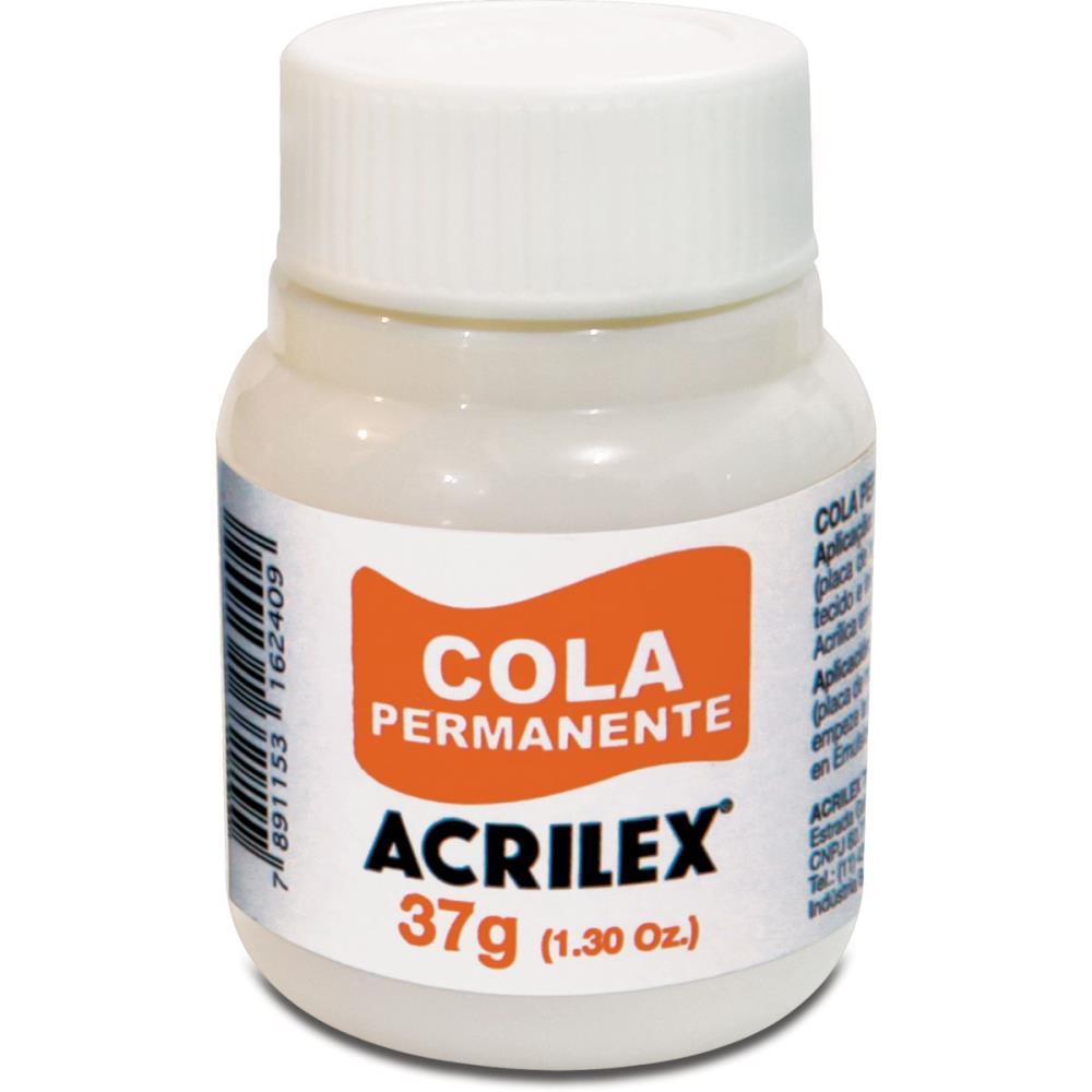 COLA PANO PERMANENTE TECIDO POTE 37G ACRILEX UNIDADE