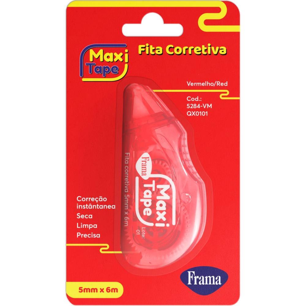 CORRETIVO EM FITA MAXI TAPE 5MMX6M. SORTIDO FRAMA UNIDADE