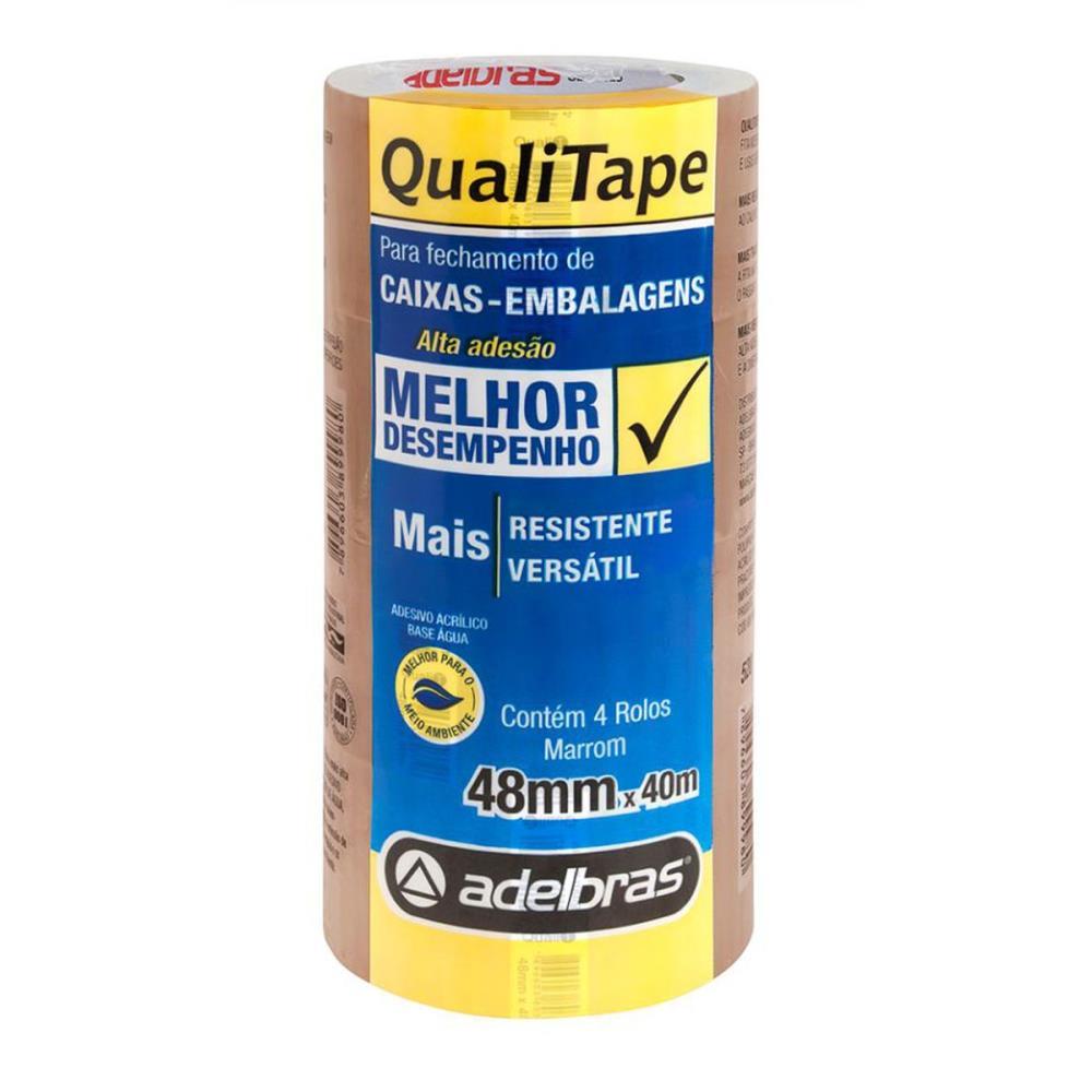 FITA PARA EMPACOTAMENTO QUALITAPE 48MMX40M. MARROM ADELBRAS UNIDADE