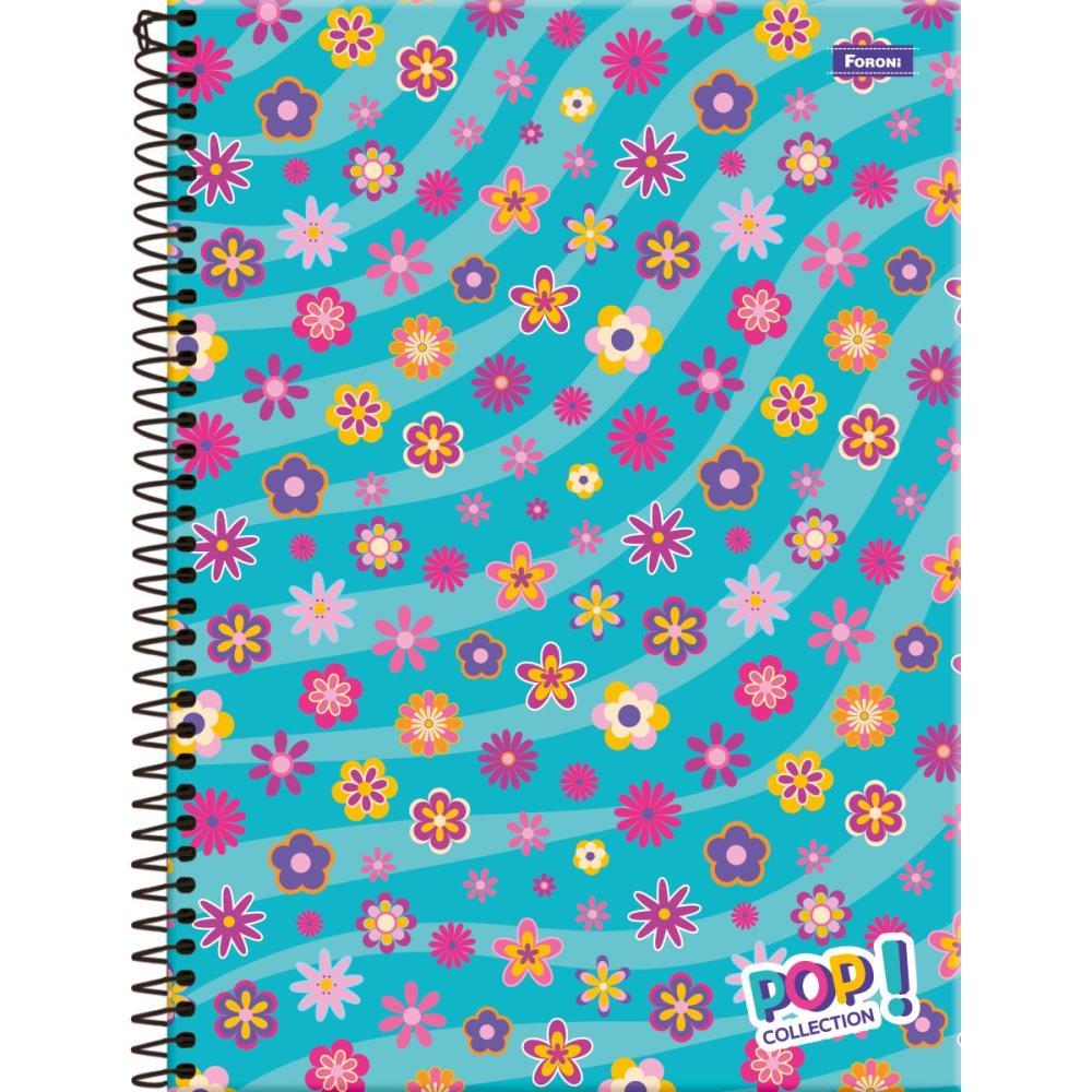 CADERNO 10X1 CAPA DURA POP COLLECTION 200 FOLHAS FORONI UNIDADE