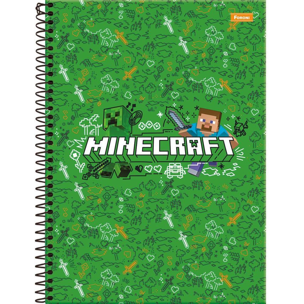 CADERNO 01X1 CAPA DURA MINECRAFT  80F FORONI UNIDADE