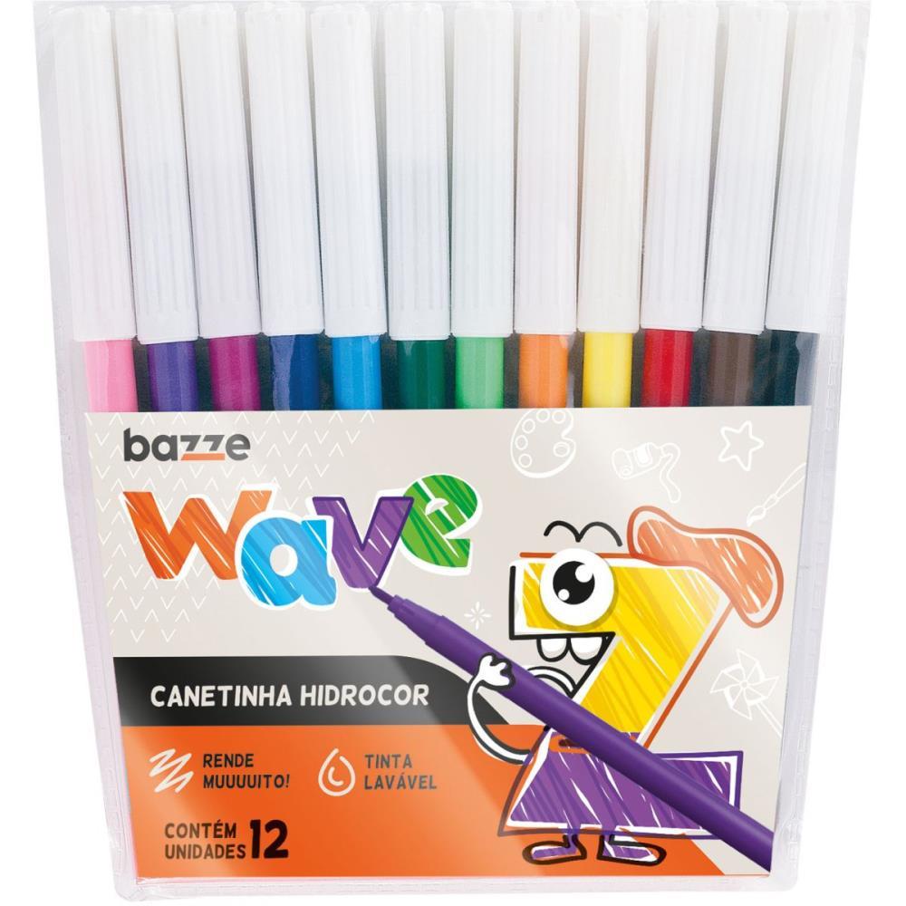 CANETA HIDROGRAFICA BAZZE WAVE 12 CORES SUMMIT UNIDADE