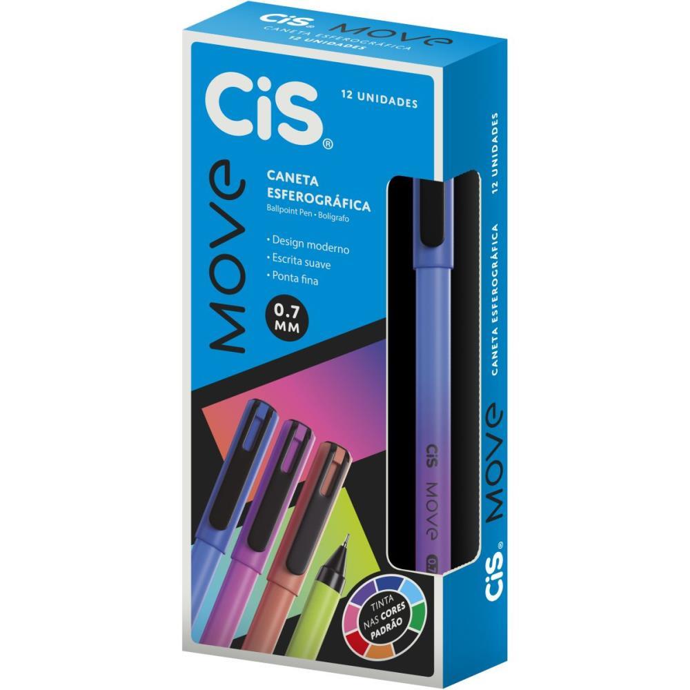 CANETA ESFEROGRAFICA CIS MOVE 0.7MM AZ SERTIC UNIDADE