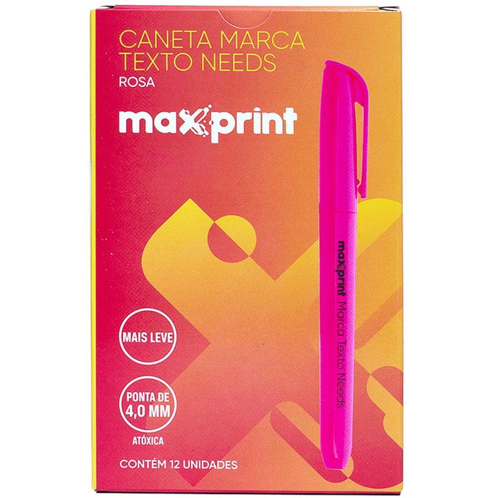 CANETA MARCA TEXTO NEEDS ROSA MAXPRINT UNIDADE