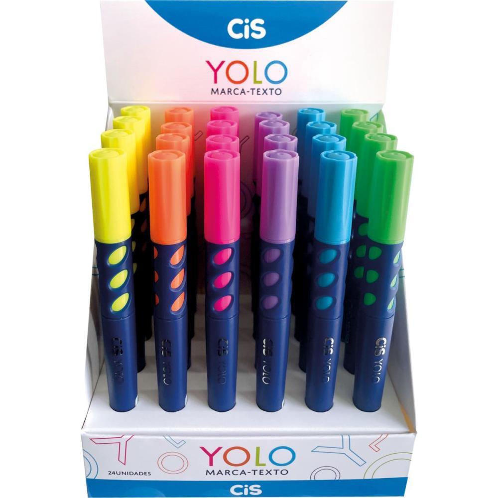 CANETA MARCA TEXTO CIS YOLO 6 CORES SERTIC UNIDADE