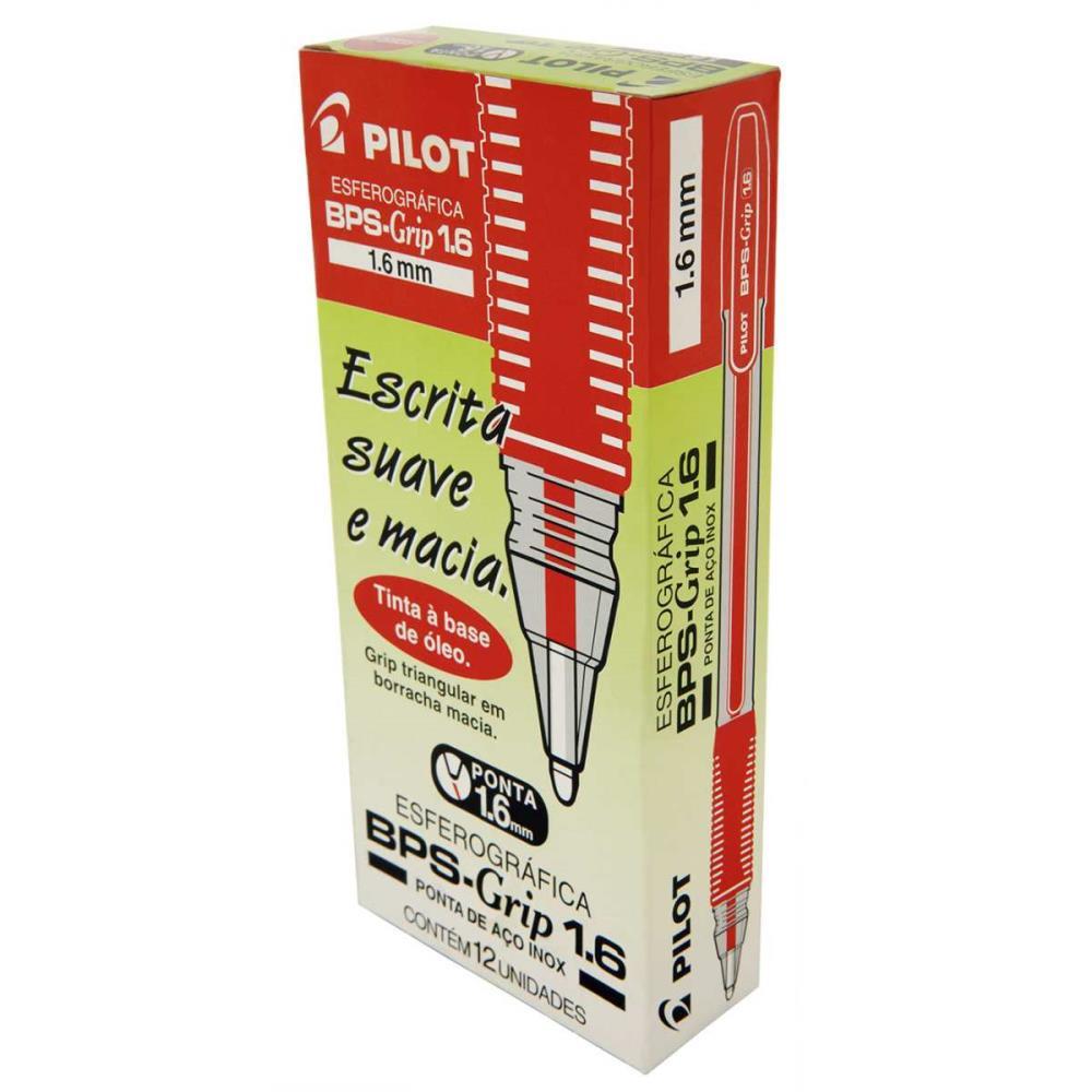 CANETA ESFEROGRAFICA BPS-GRIP 1.6MM VERMELHA PILOT UNIDADE