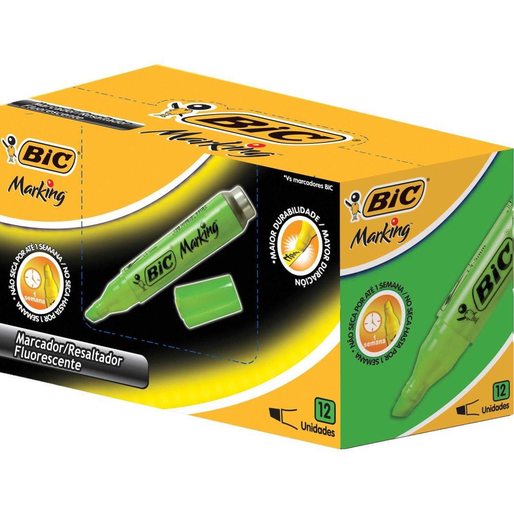 CANETA MARCA TEXTO MARKING FLUORESCENTE VERDE BIC UNIDADE