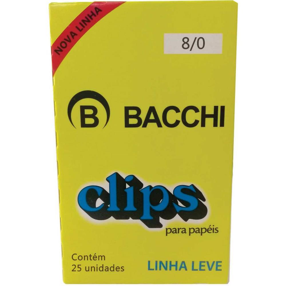 CLIPE GALVANIZADO ACO 8/0 LINHA LEVE C/25 UNID. BACCHI UNIDADE