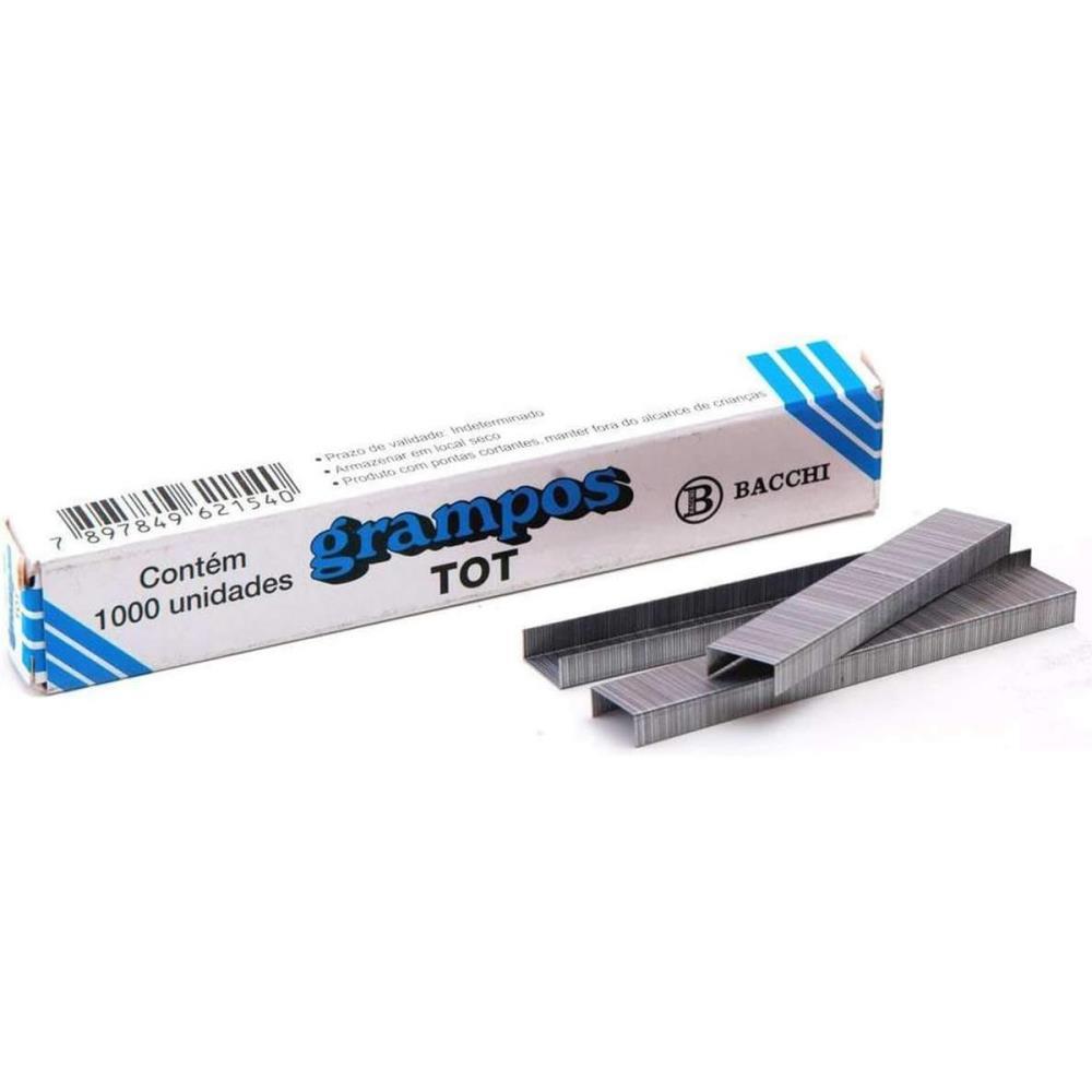 GRAMPO PARA GRAMPEADOR TOT GALVANIZADO 1000 GRAMPOS BACCHI UNIDADE