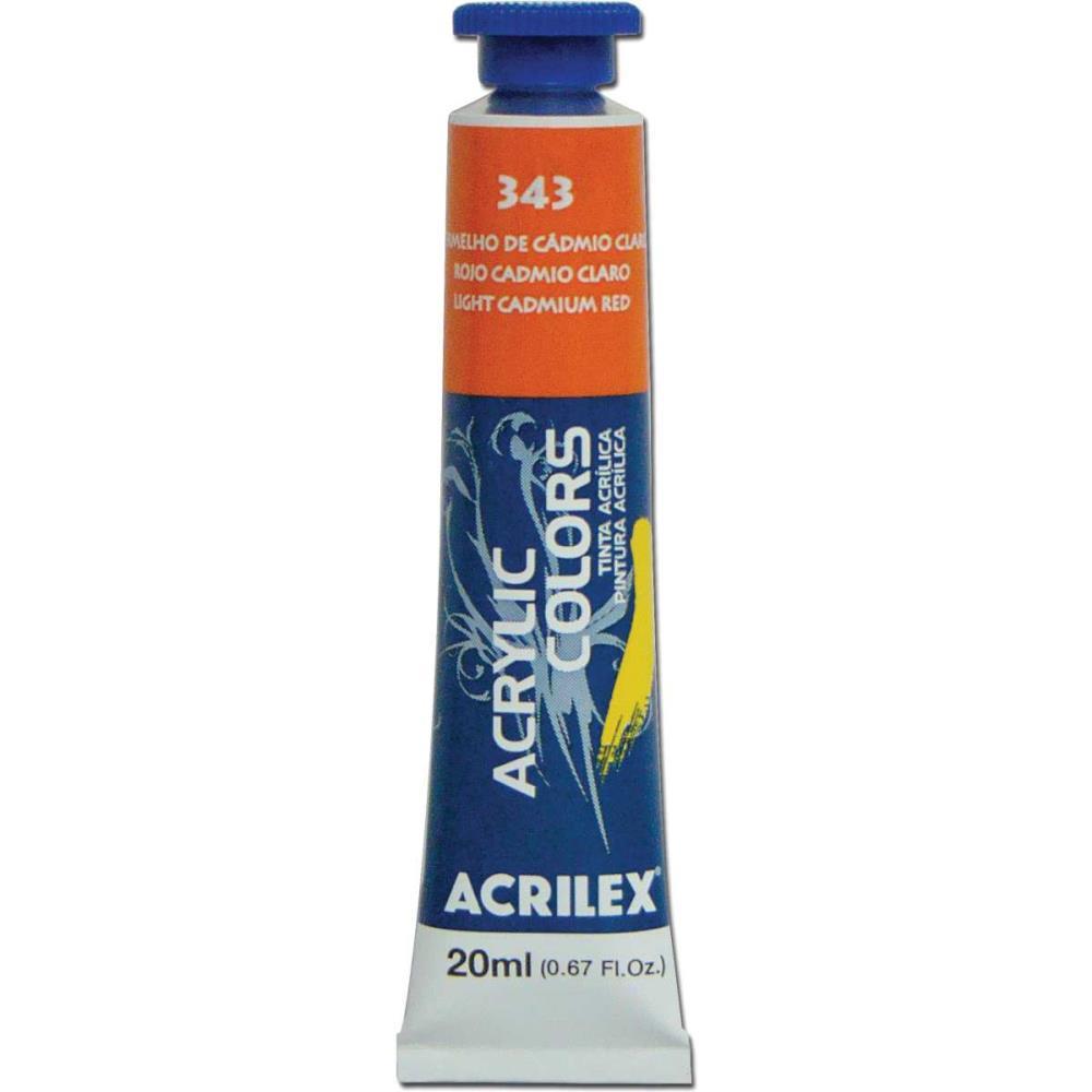 TINTA ACRILICA ACRYLIC COLORS 20ML VERMELH ACRILEX UNIDADE