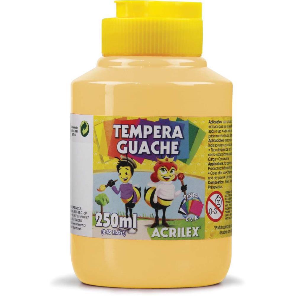 TINTA GUACHE 250ML AMARELO PESSEGO ACRILEX UNIDADE