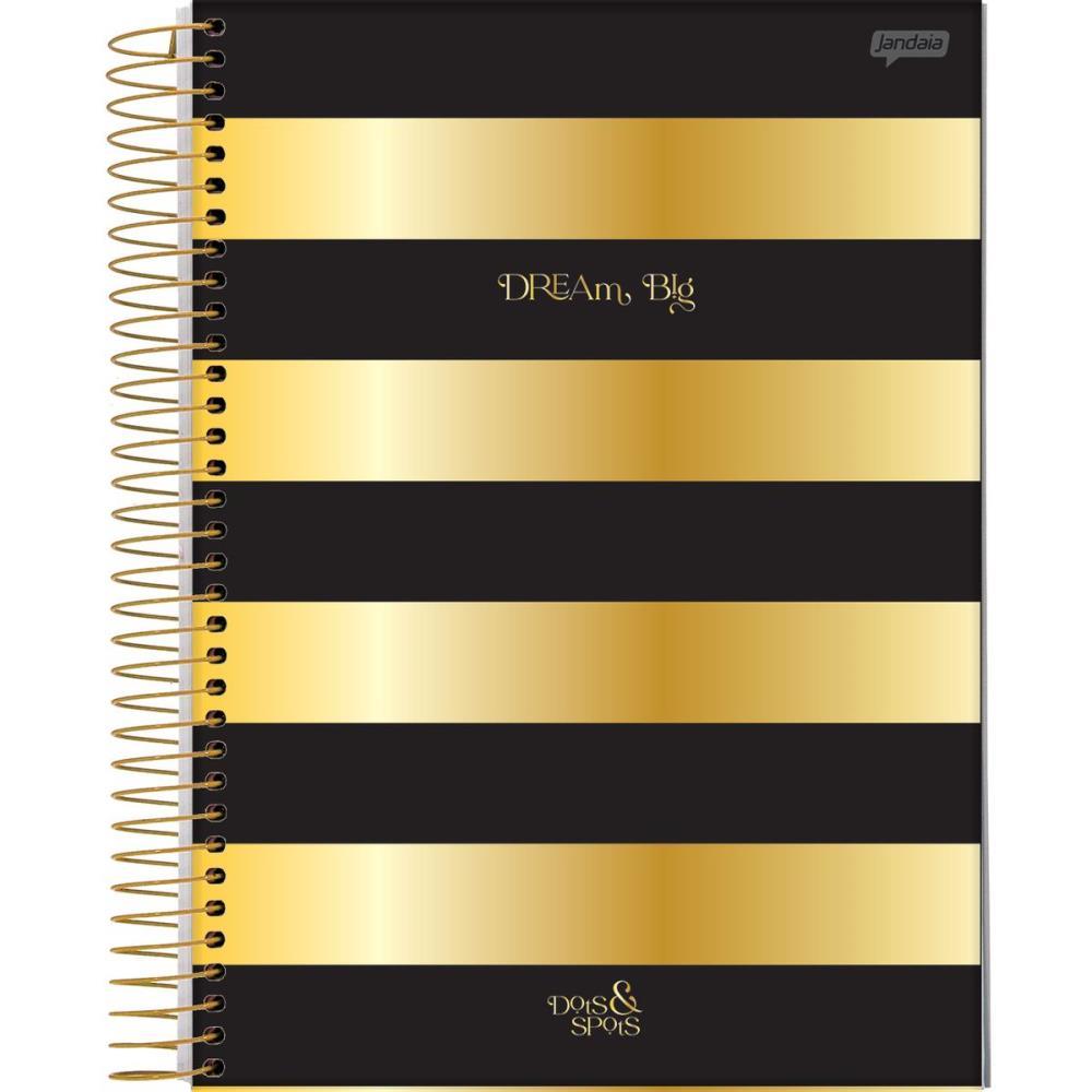 CADERNO 10X1 CAPA DURA DOTS SPOTS 160FLS. JANDAIA UNIDADE