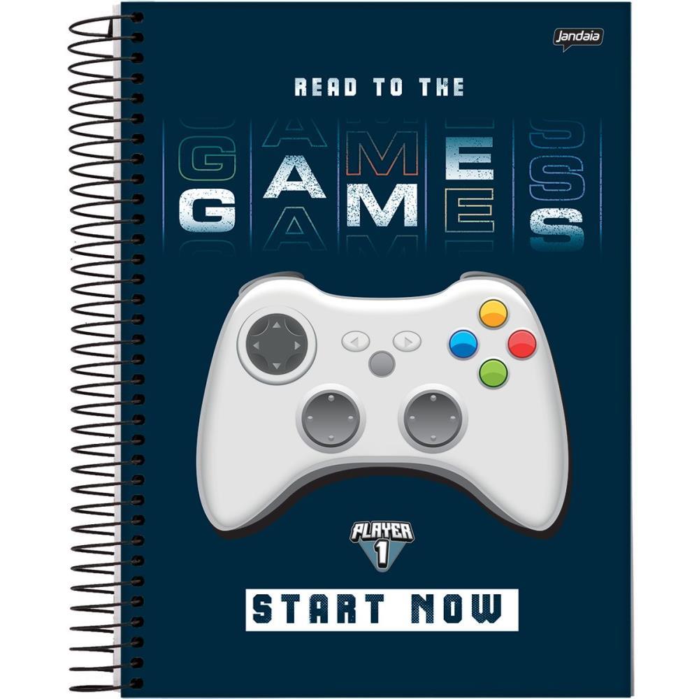 CADERNO 10X1 CAPA DURA PLAYER 1 160FLS. JANDAIA UNIDADE